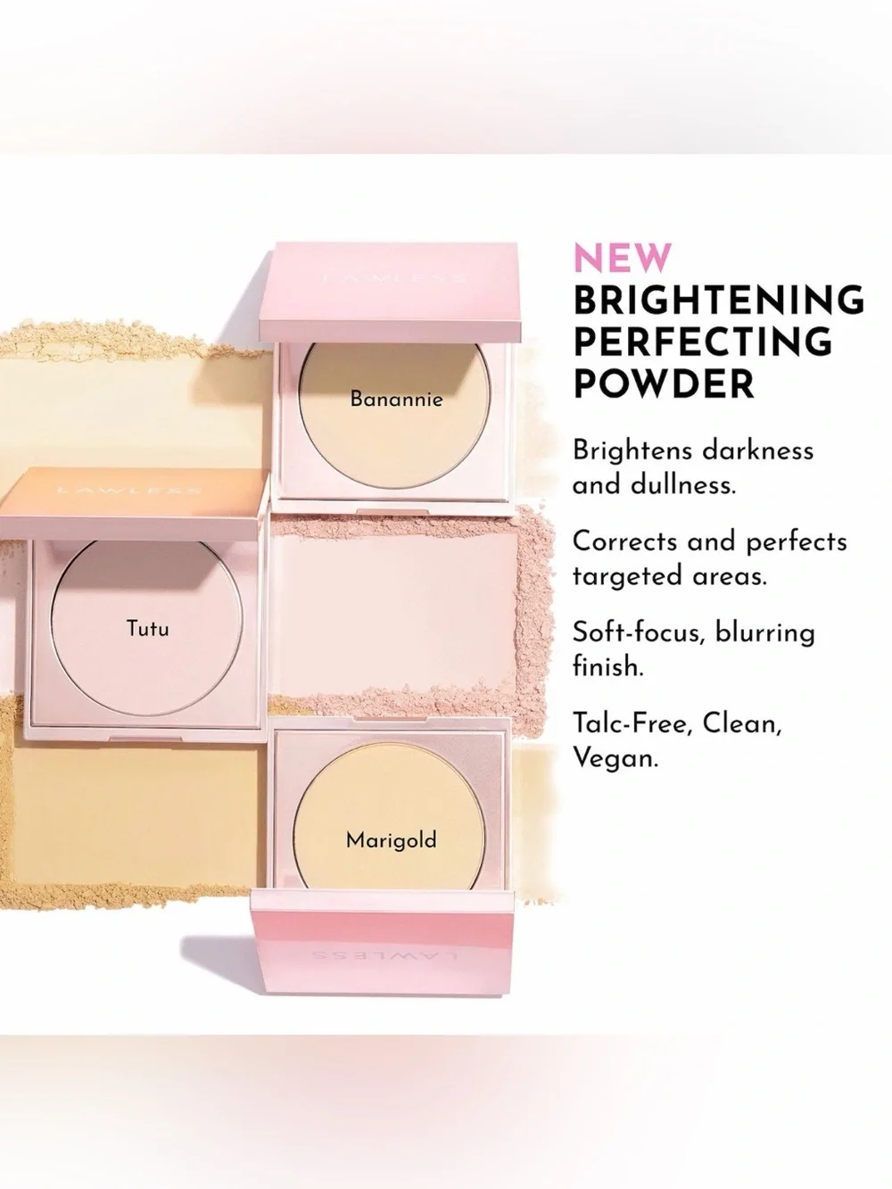LAWLESS Skin Smoothing Brightening Perfecting  Setting Powder TUTU Brand New
